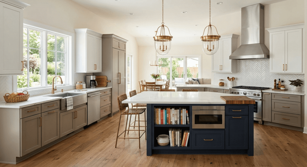 l shaped kitchen with island