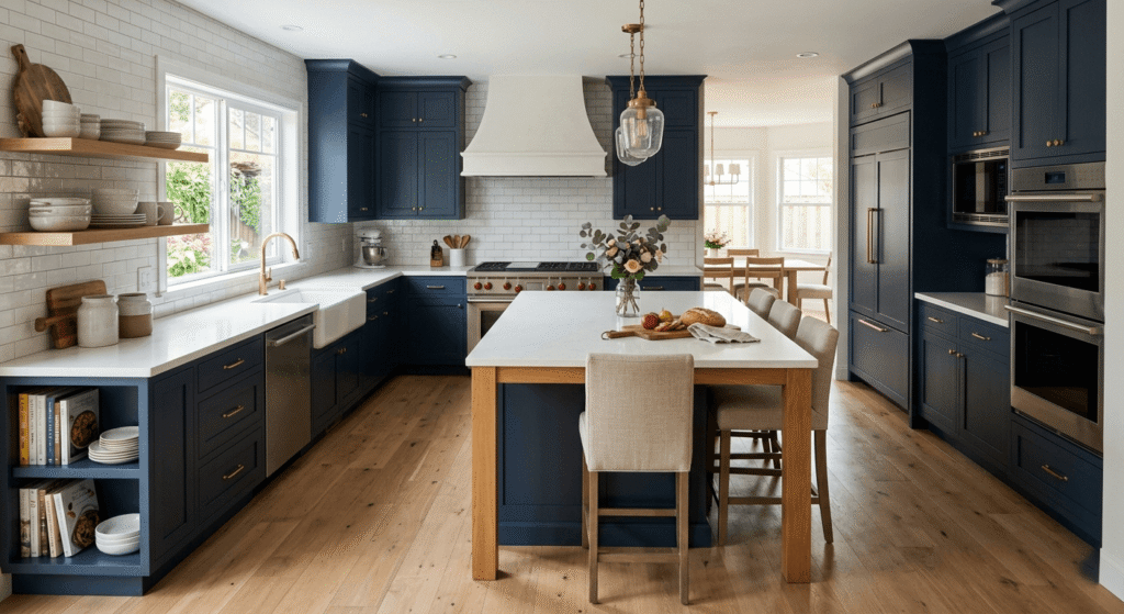 u shaped kitchen with island