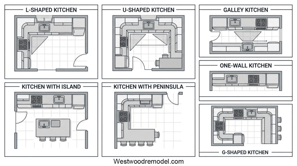 seven kitchen layouts