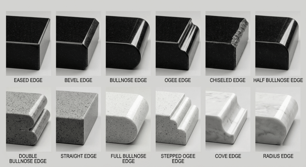 different countertop edge profiles