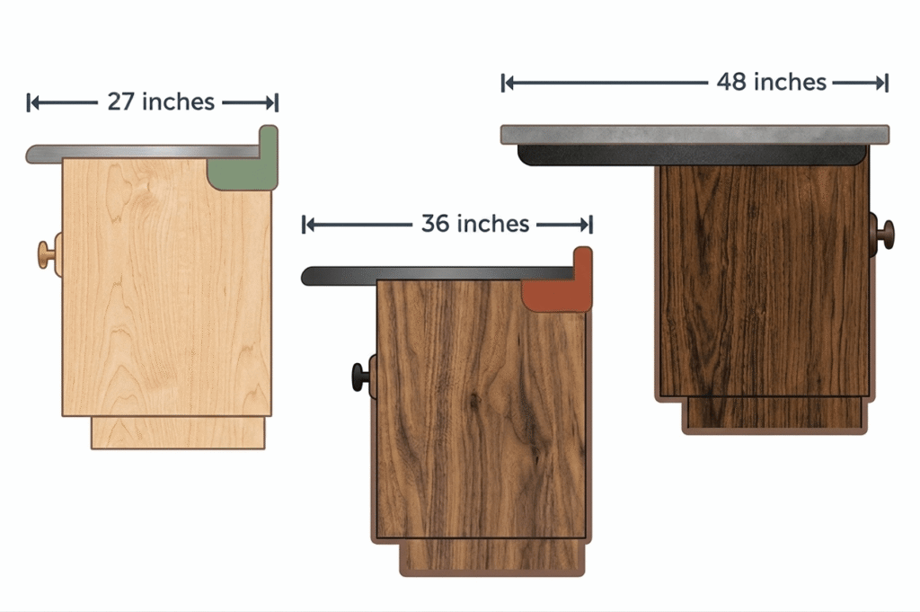 kitchen countertop depth from backsplash