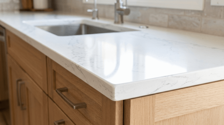 eased countertop edge